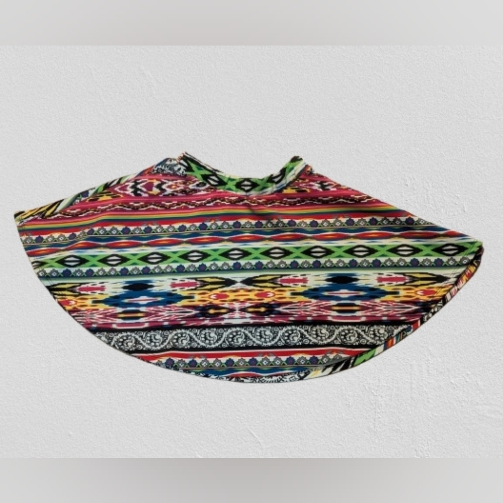 Body Central Geometric Tribal Multicolor Patterned Skirt Size Small